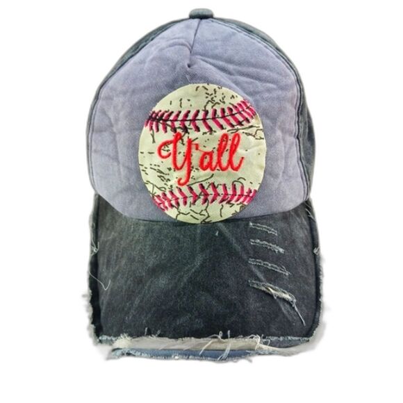 Southern Junkie Y'all Distressed Baseball Cap/Hat Hook Loop Closure Unisex OS... - Picture 1 of 9